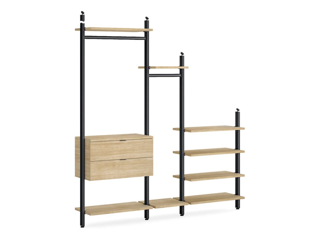 CLOS-IT D-254 Regalsystem Dachschräge | Motto Dachschräge