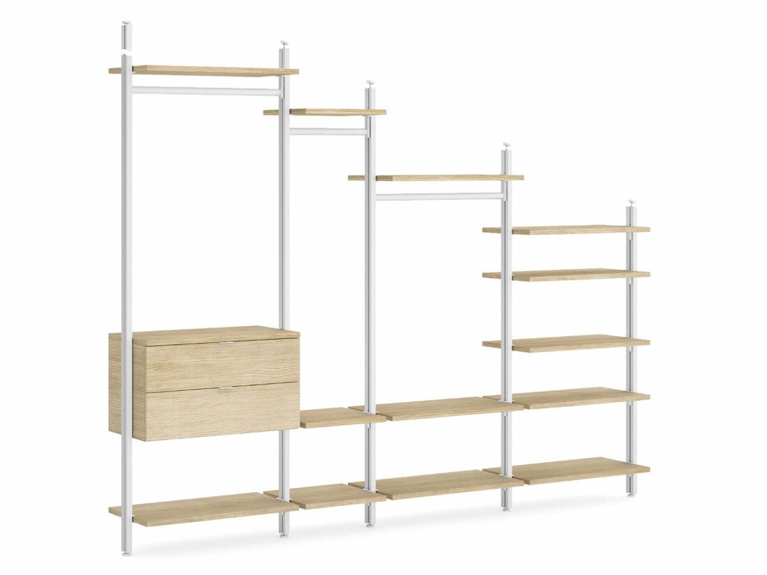 CLOS-IT D-355 Regal Dachschräge | Dekor eiche