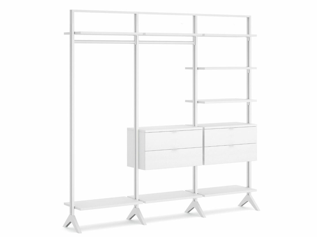 CLOS-IT S-305 Open Wardrobe System | 250x228x42 cm | white