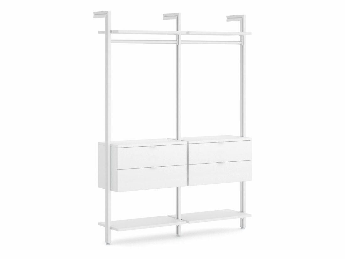 CLOS-IT W-206 Regalsystem | 168x228x46 cm | weiß