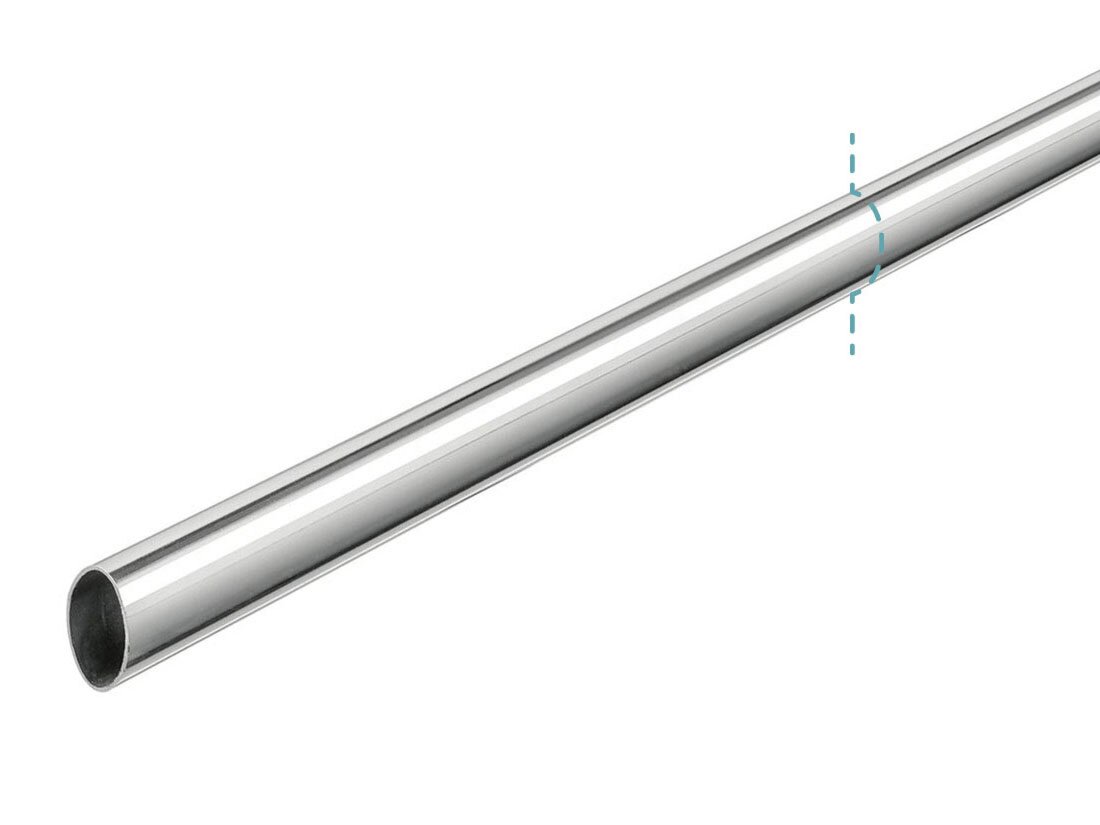 Kleiderstange nach Maß | bis 830 mm | chrom