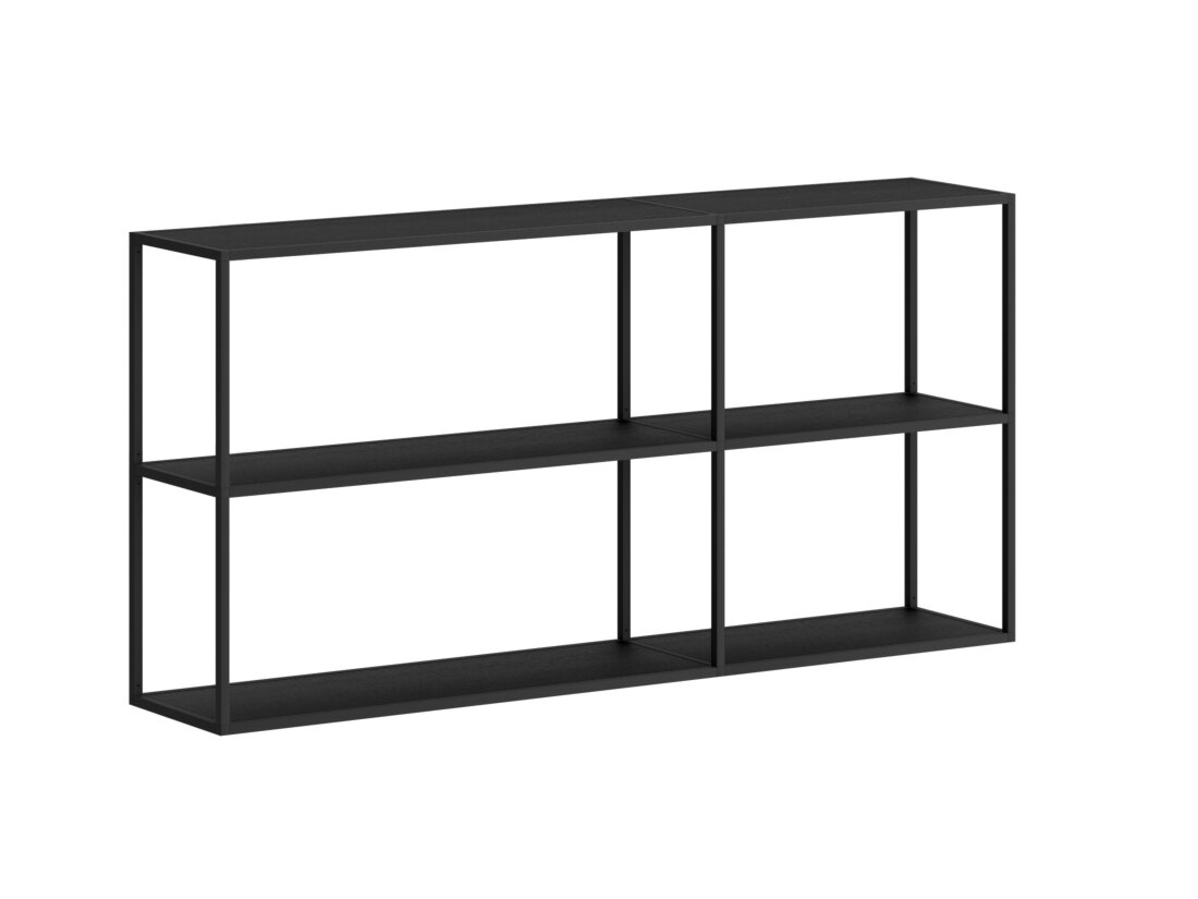 LIUM MIX-2x2 Hängeregalsystem | Dekor schwarz