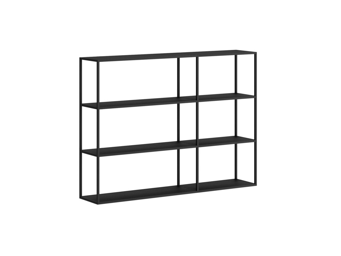 LIUM MIX-2x3 Hängeregalsystem | Dekor schwarz