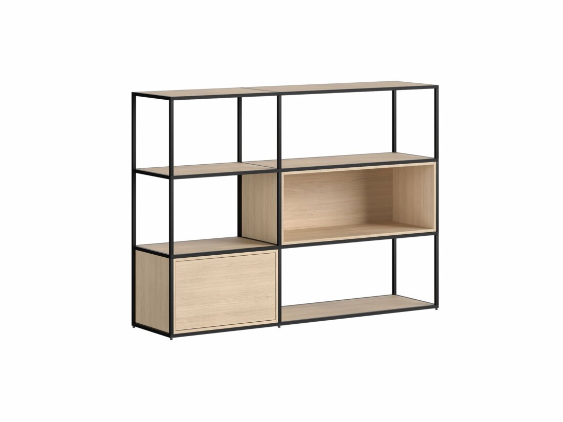 LIUM MIX-2x3-P Shelving Unit | 145x105x36 cm | Decor oak