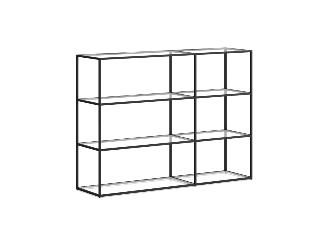 LIUM MIX-2x3 Shelving Unit | 145x105x36 cm | clear/black