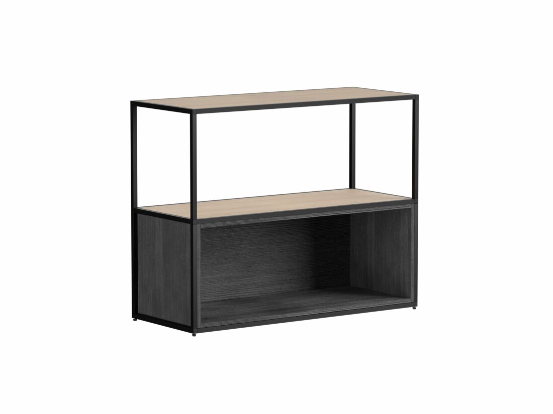 LIUM XL-1x2-P Regal Badezimmer | 89x71x36 cm | Dekor eiche
