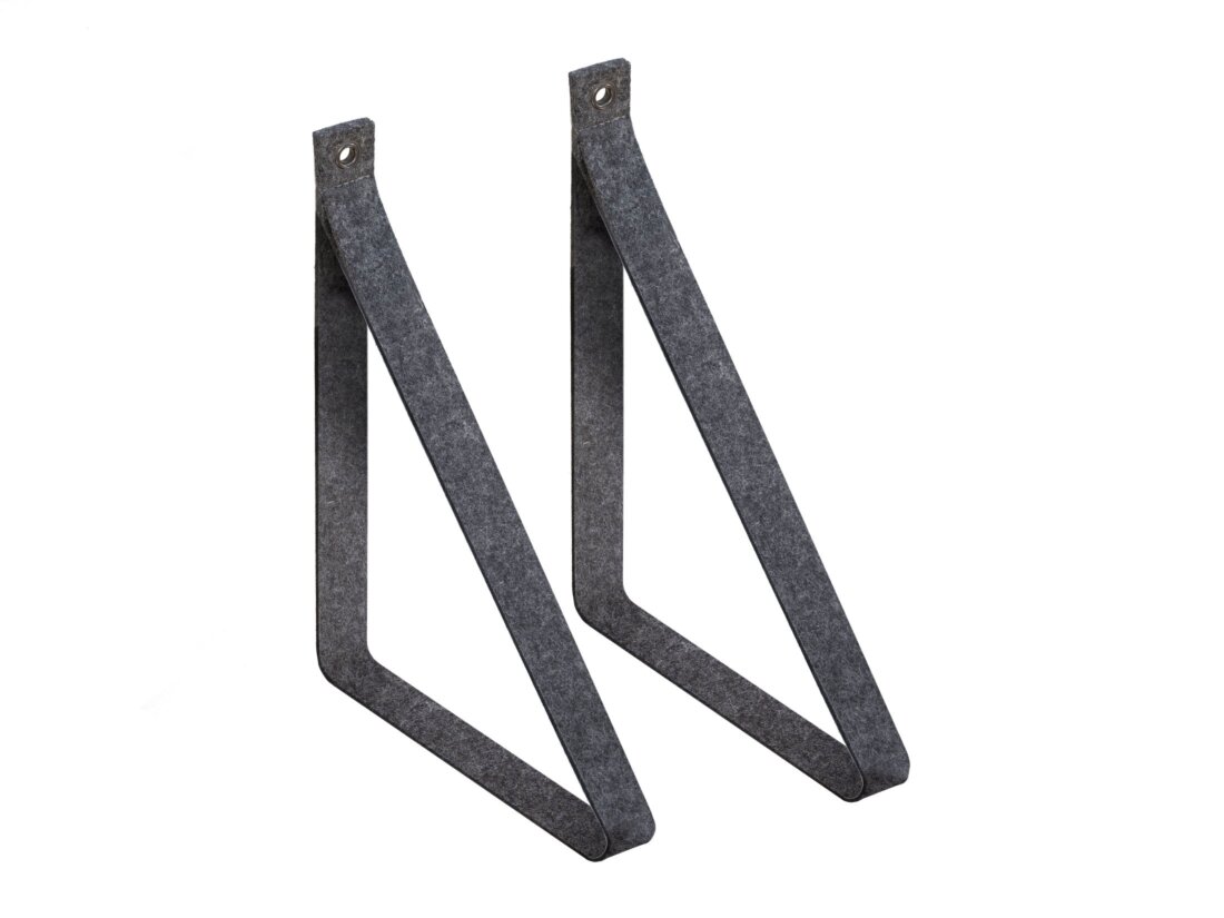 LOOP Filzriemen für Regal - 2 Stck | für Bodentiefe 20-25 cm | anthrazit