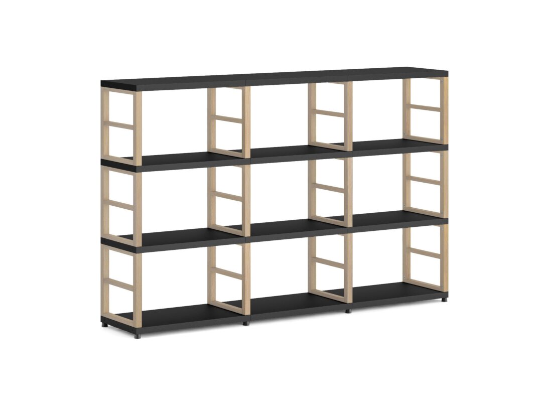 MAXX 3x3 Regalsystem | 174x112x33 cm | Dekor schwarz