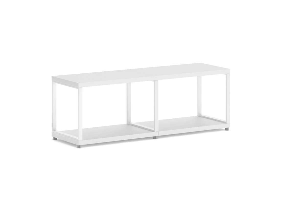 MAXX M-2x1 Regalsystem | 117x40x33 cm | Dekor weiß