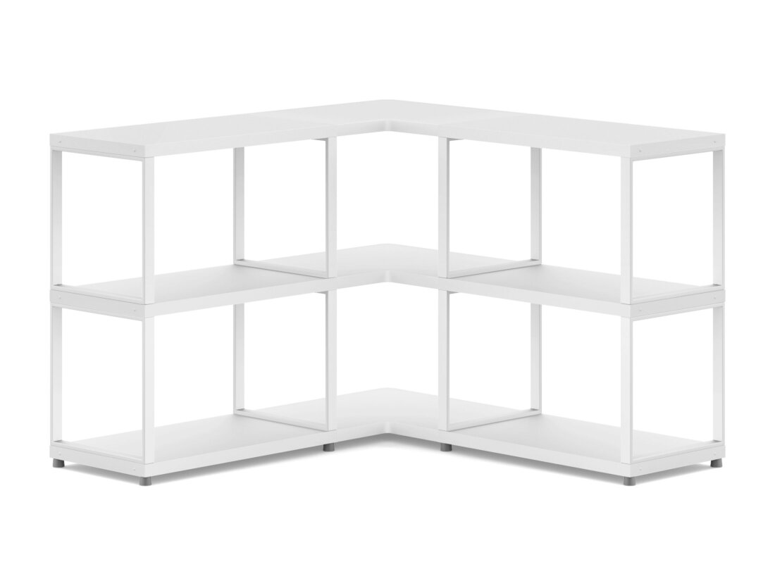 MAXX M-3x2 Corner Shelf | 109/109x76x33 cm | Decor white