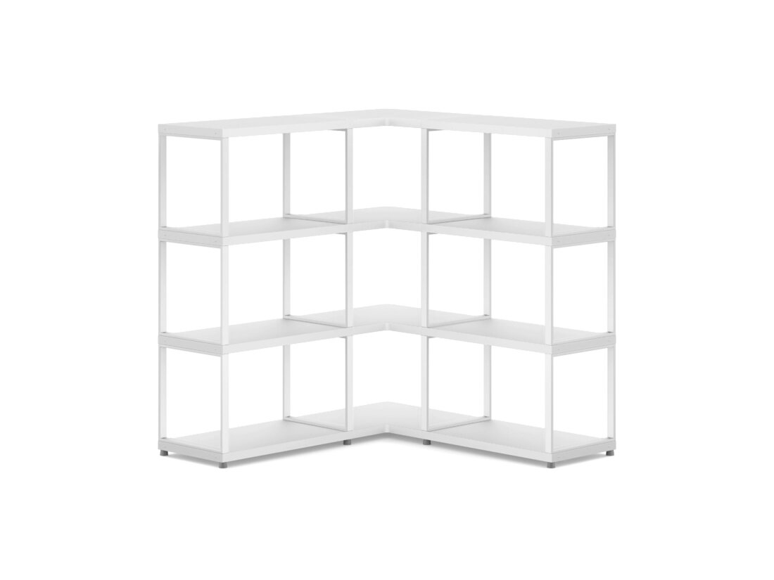 MAXX M-3x3 Corner Shelf | 109/109x112x33 cm | Decor white