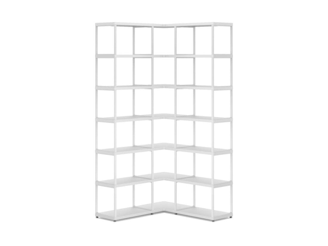 MAXX M-3x6 Eckregal | 109/109x218x33 cm | Dekor weiß