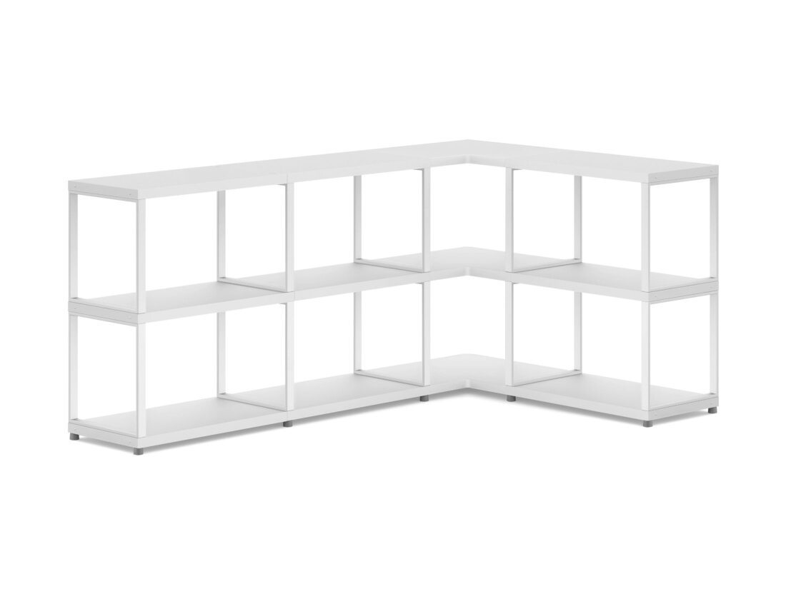 MAXX M-4x2 Corner Shelf | 166/109x76x33 cm | Decor white