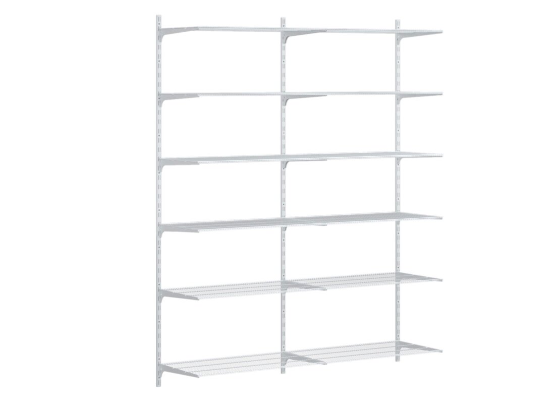 P-SLOT D-201 Wandregalsystem | 163x200x42 cm | weiß