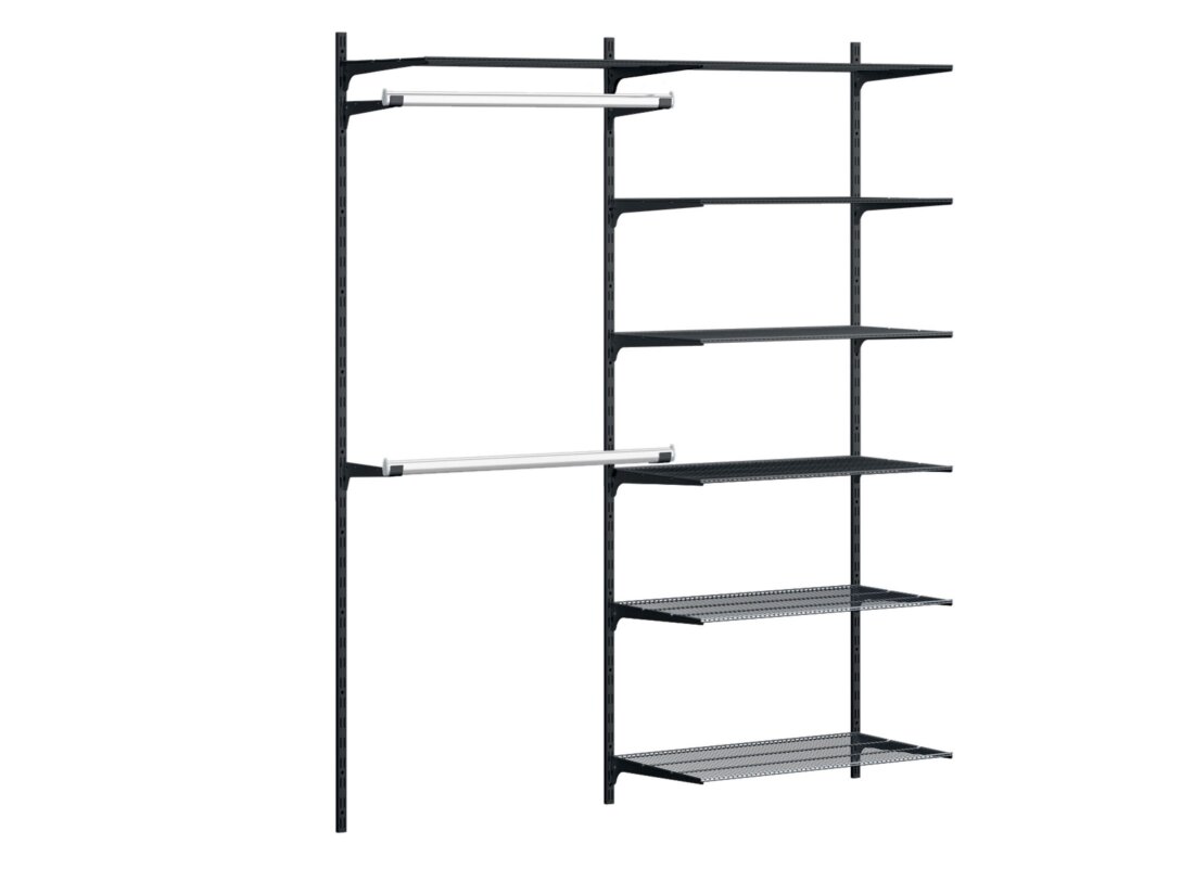 P-SLOT D-202 Slot Shelving | 165x200x42 cm | black