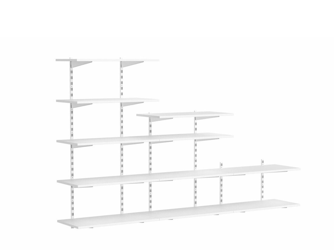 P-SLOT H2-304 Regal Dachschräge | Dekor weiß