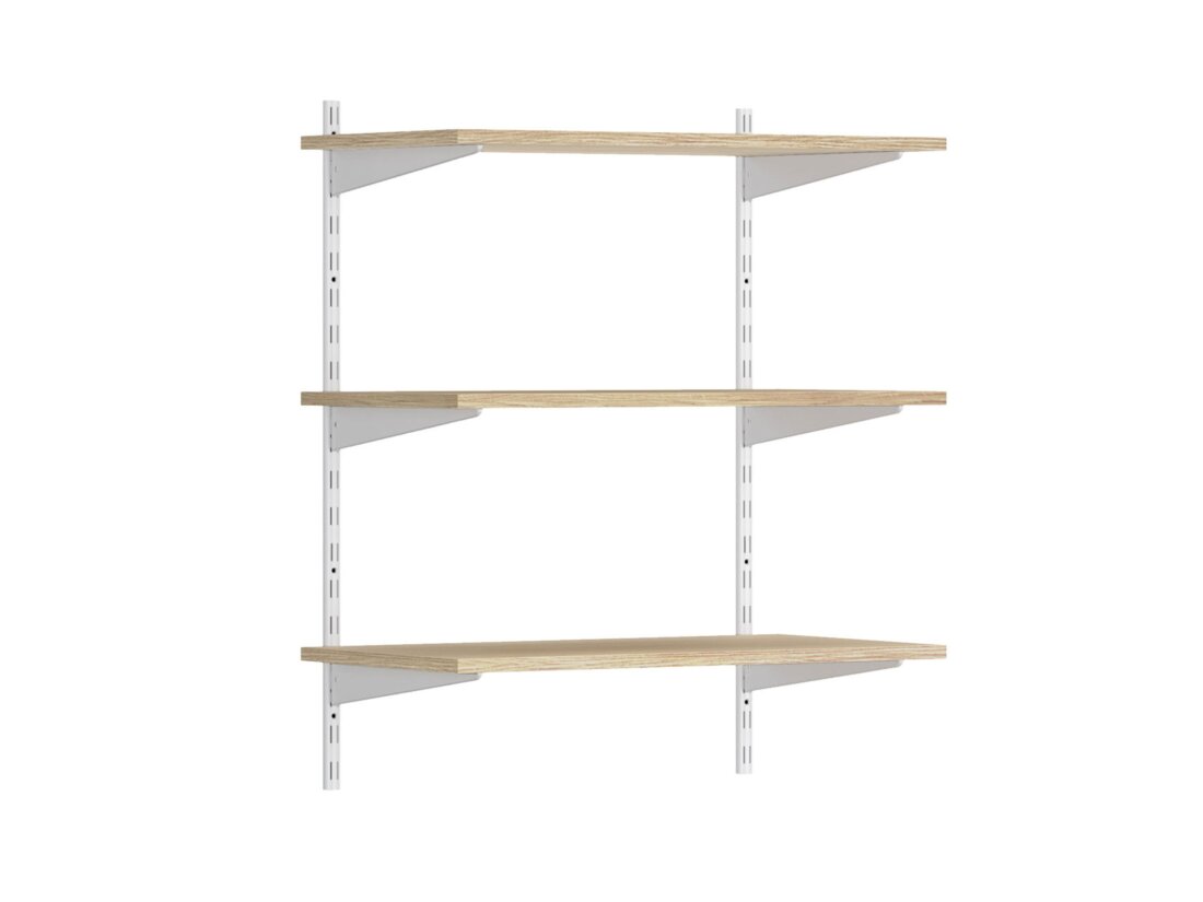 P-SLOT H2-50 Wandrailsysteem | 80x100x42 cm | eik/wit