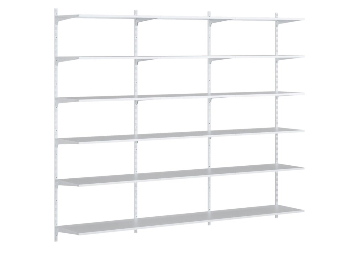 P-SLOT S-301 Slot Shelving | 243x200x42 cm | white
