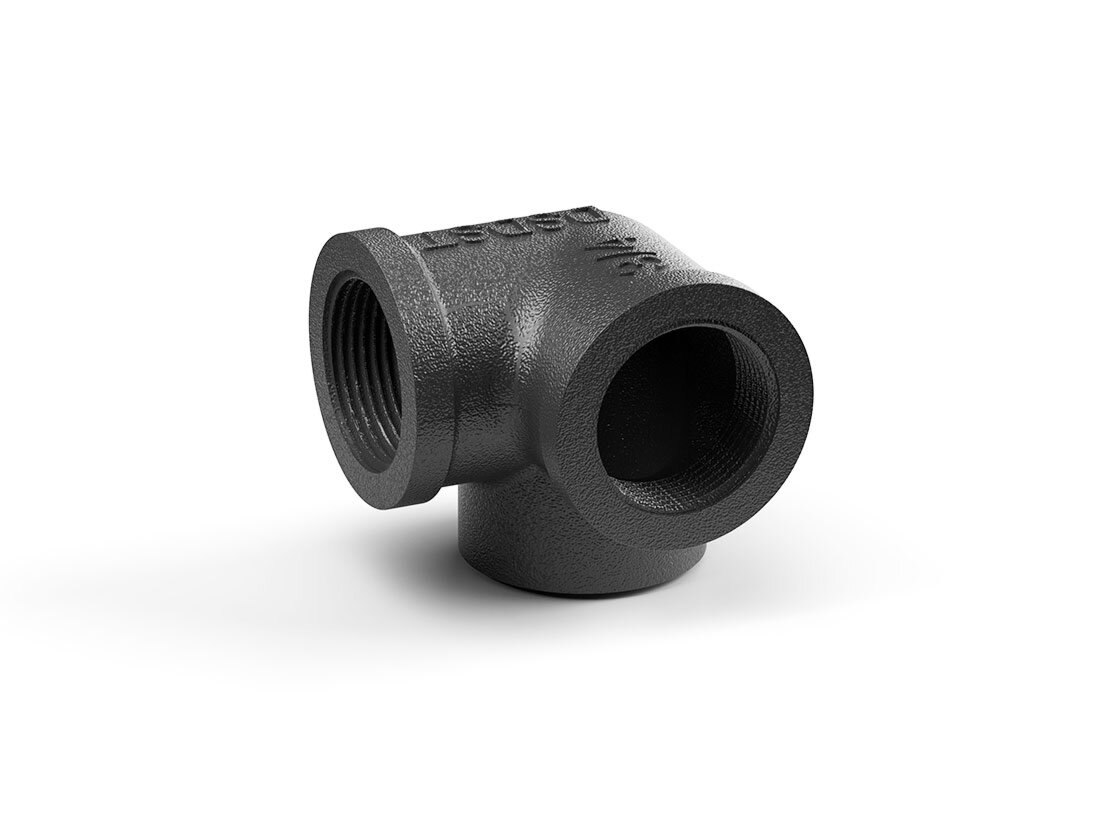 PIPE 3-Fach-Verbinder 90° [H] | 3/4" | schwarz