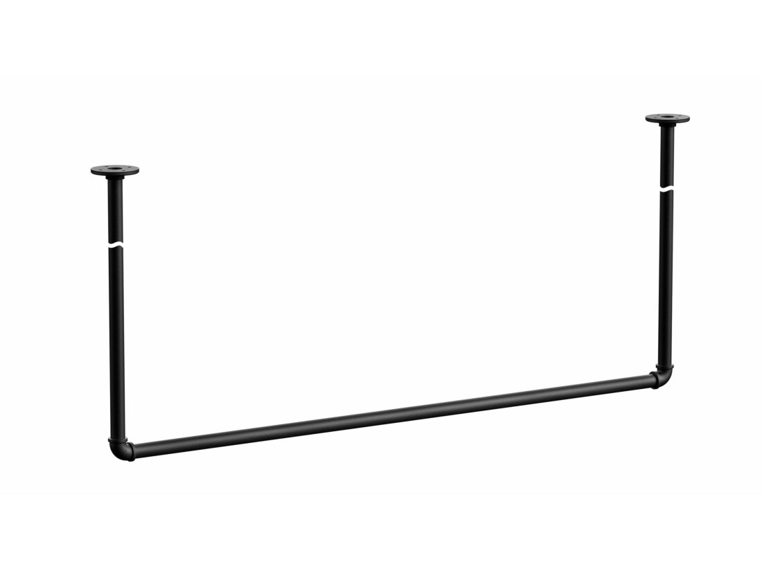 PIPE D-01 Kleiderstange Decke | schwarz
