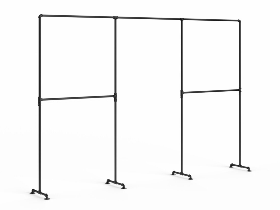 PIPE S-302 Clothes rail system | black
