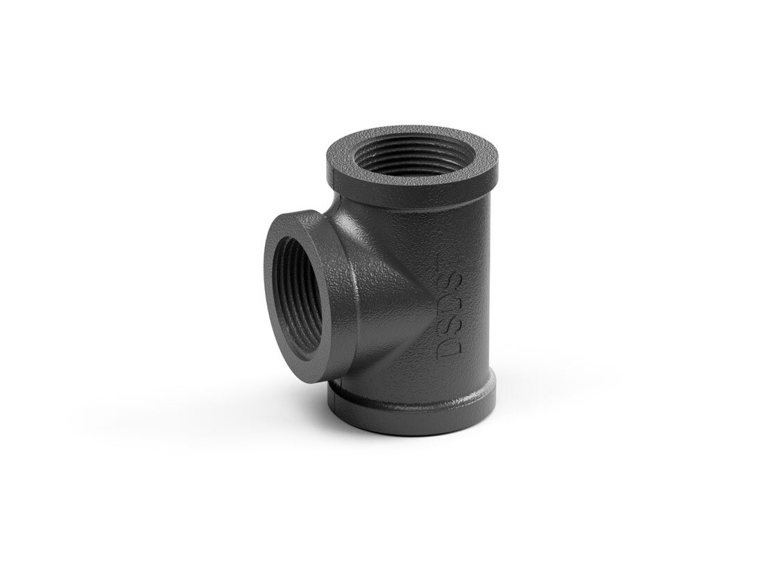 PIPE T-Stück-Verbinder [C] | 3/4" | schwarz