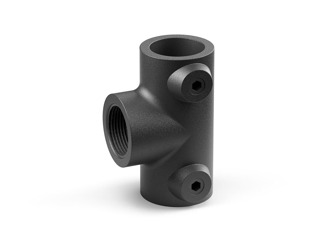PIPE T-Stück-Verbinder variabel [V] | 3/4" | schwarz