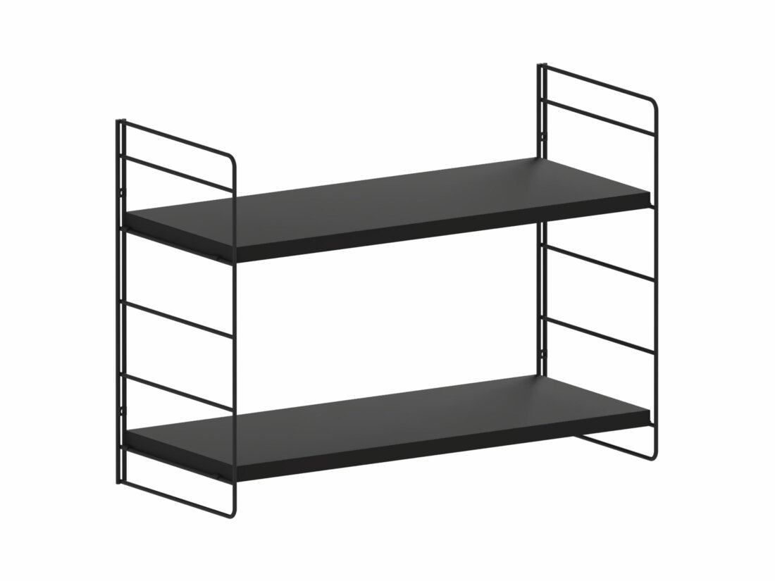 STEP L-1x1 Hängeregalsystem | 63x45x27 cm | schwarz