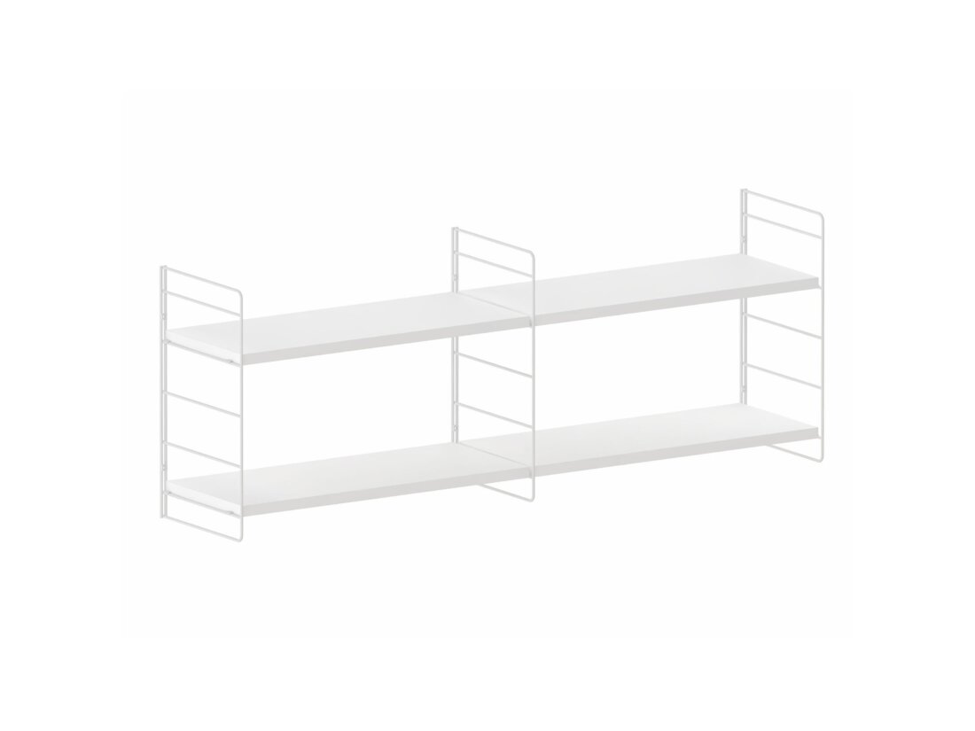 STEP L-2x1 Hanging Shelf | 124x45x27 cm | white