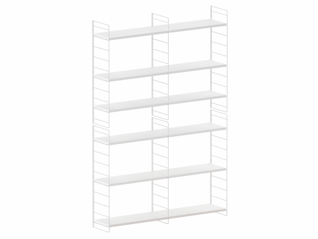 STEP L-2x5 Hängeregalsystem | Dekor weiß