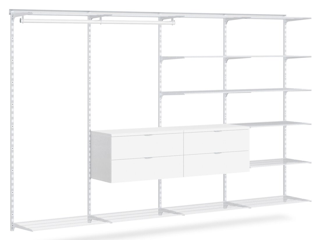WALK-IN D-404 Étagère placard | 330x200x45 cm | blanc