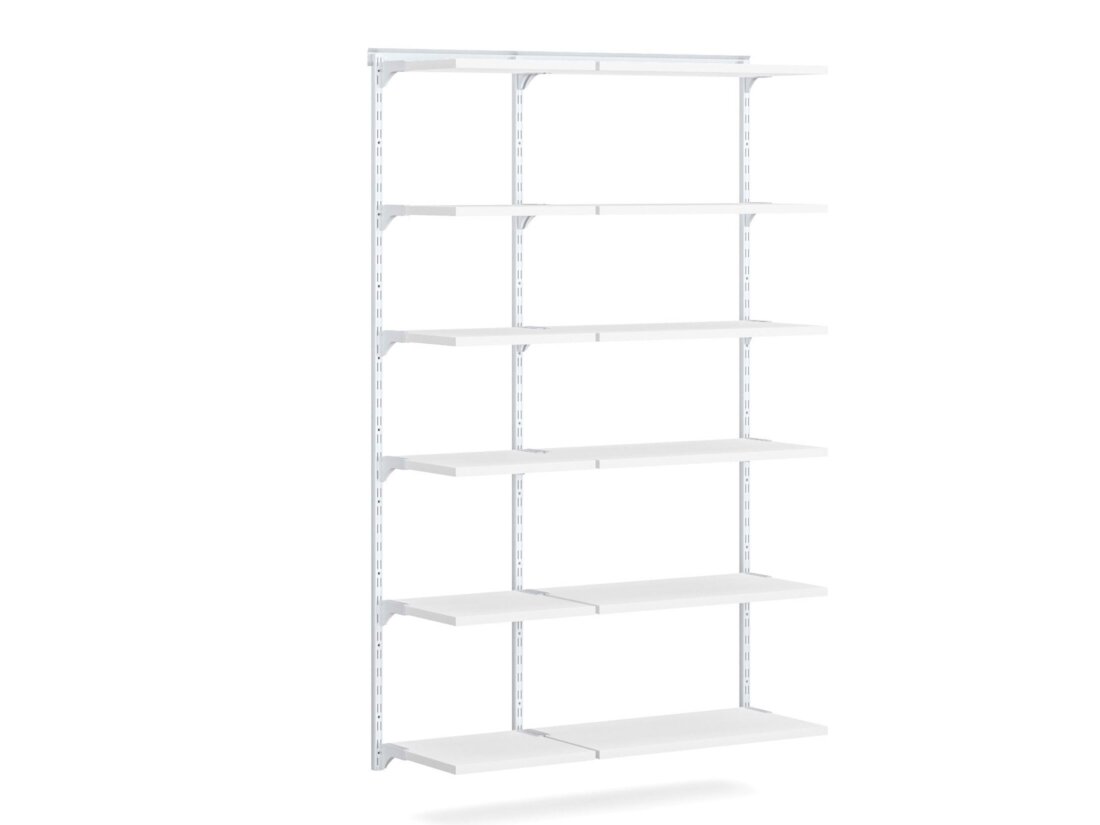 WALK-IN L-151 Wardrobe Shelving | 130x200x43 cm | Decor white