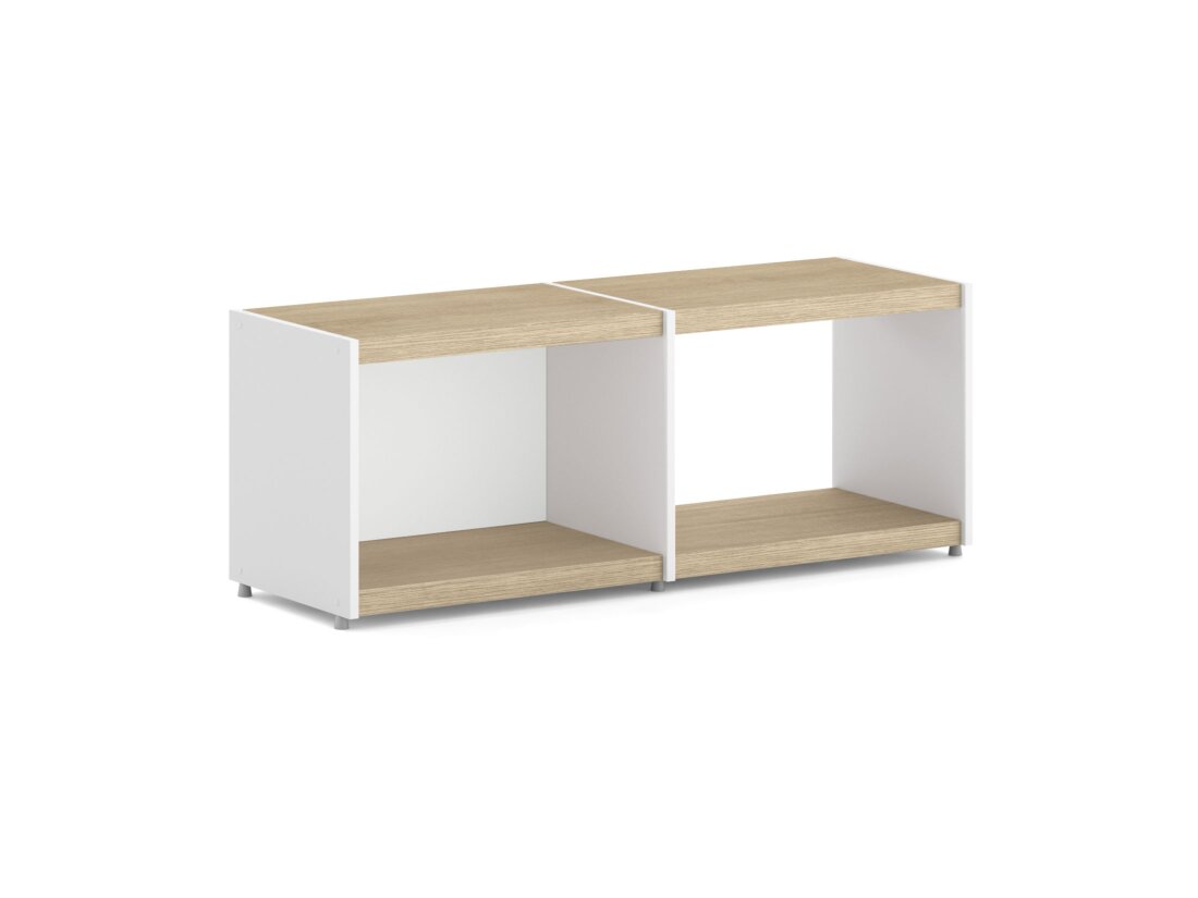 YOMO 2x1 Shelving System | 113x42x35 cm | Decor oak