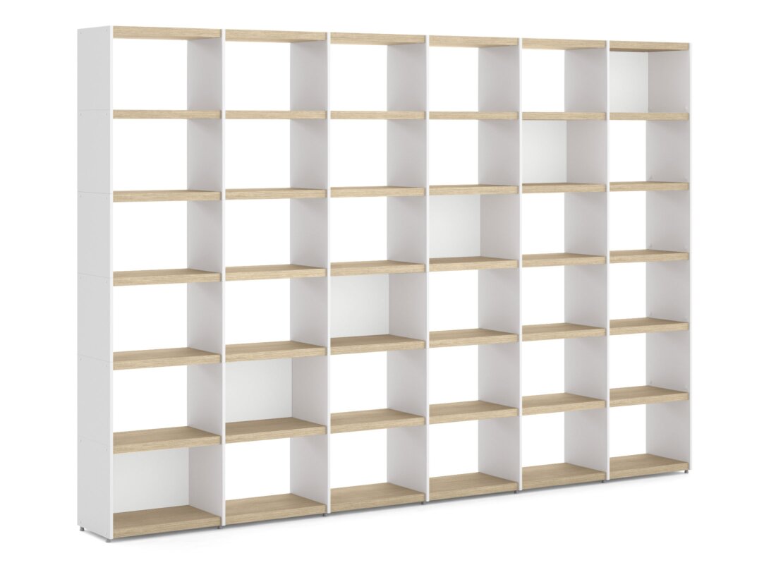 YOMO 6x6 Shelving System | 335x225x35 cm | Decor oak
