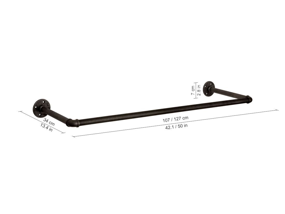 PIPE W-01 Kleiderstange Wand