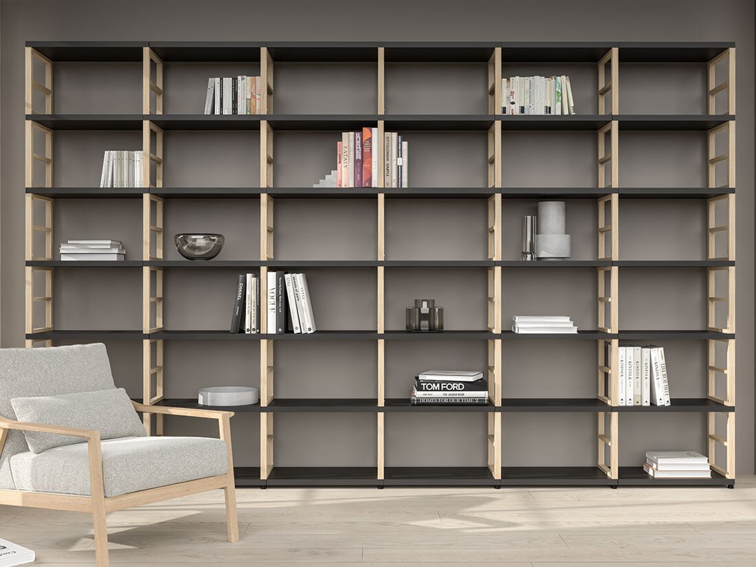【未使用品】Regal worth collection J636 26cm MAXX 3x6 Bookshelf | 174x218x33 cm white, black, wood | regalraum.com