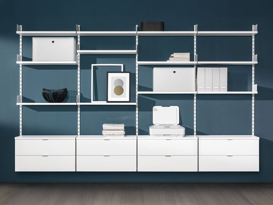 ON-WALL B-304 Bücherregal Wand | 243x200x44 cm