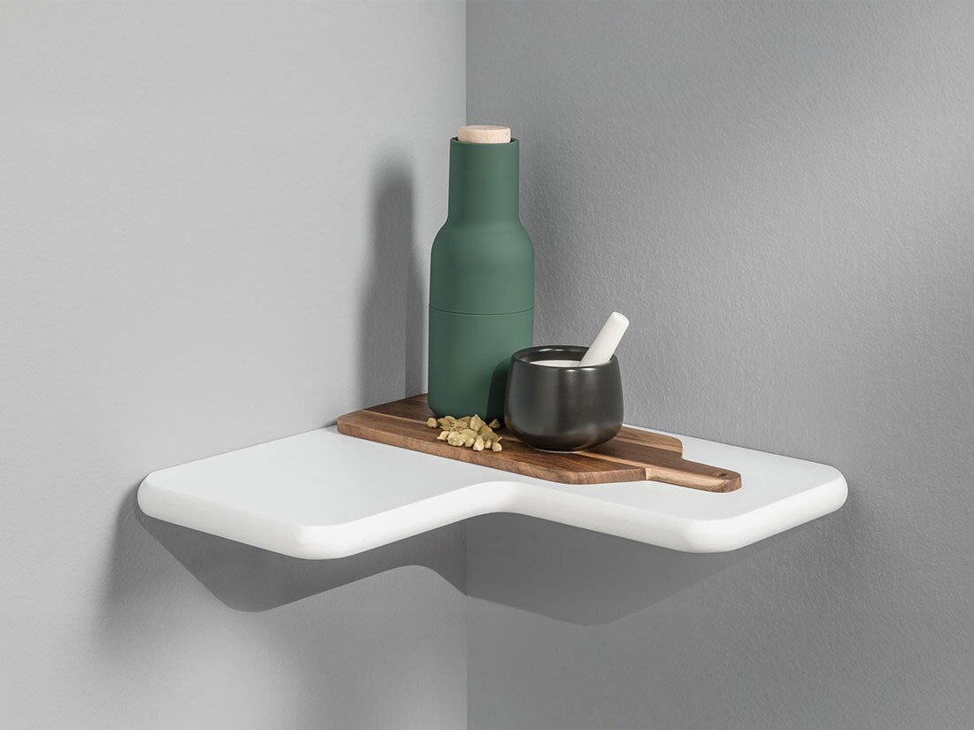 CLEA Hoekrek | 35x35x2,2 cm | wit