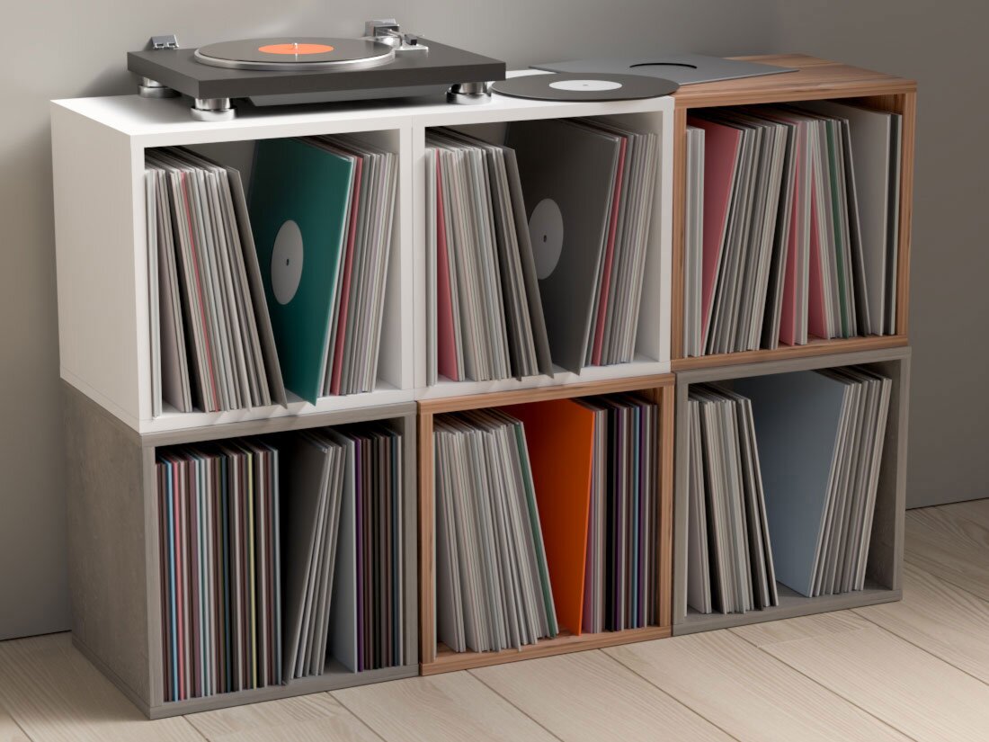 CLIC Schallplattenregal | 38x33x38 cm | Motto Schallplatte