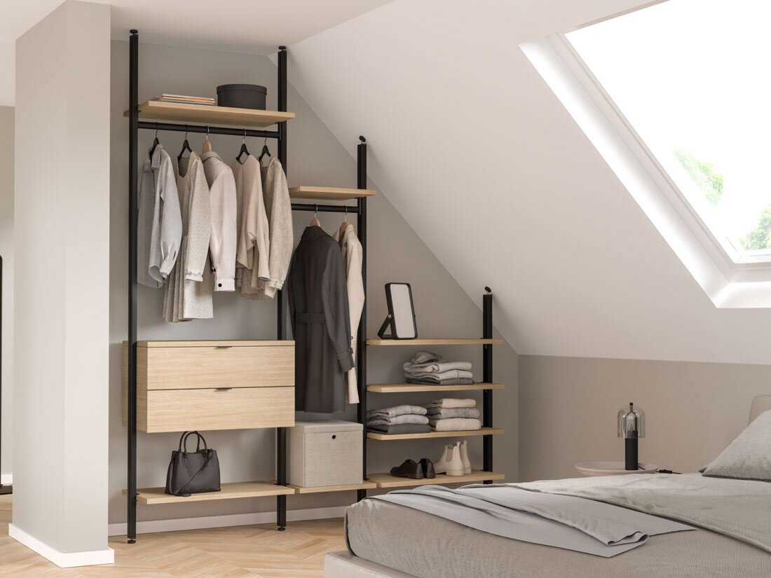 CLOS-IT D-254 Shelving Unit for Slanted Ceiling | Theme Slanted Ceiling