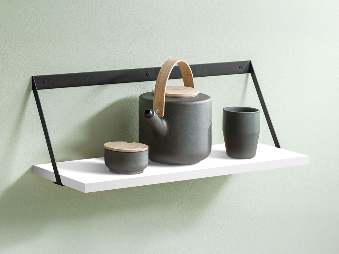 LITE+EDGE Hängeregal | 60x20 cm | Dekor weiß