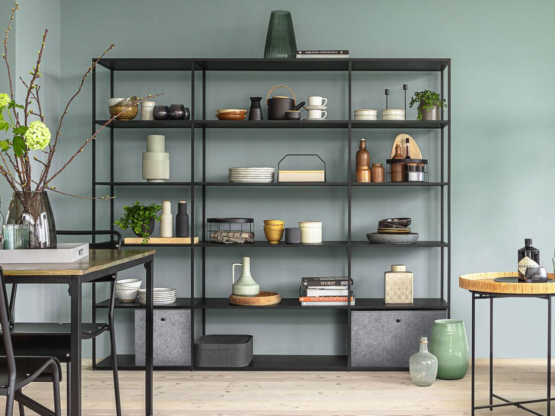 LIUM MIX-3x5-1 Kitchen Shelving Unit | Decor black