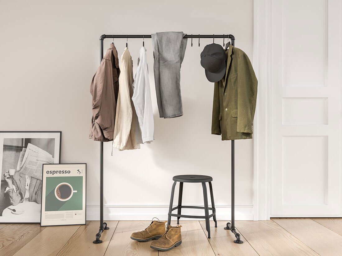 PIPE S-100 Kledingrek | zwart
