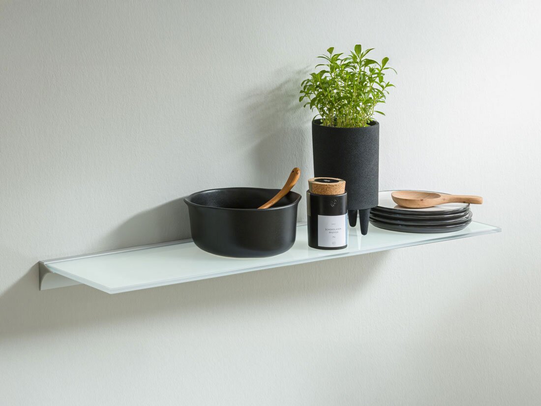 SQUARE+RAIL Glasboard | Dekor weiß