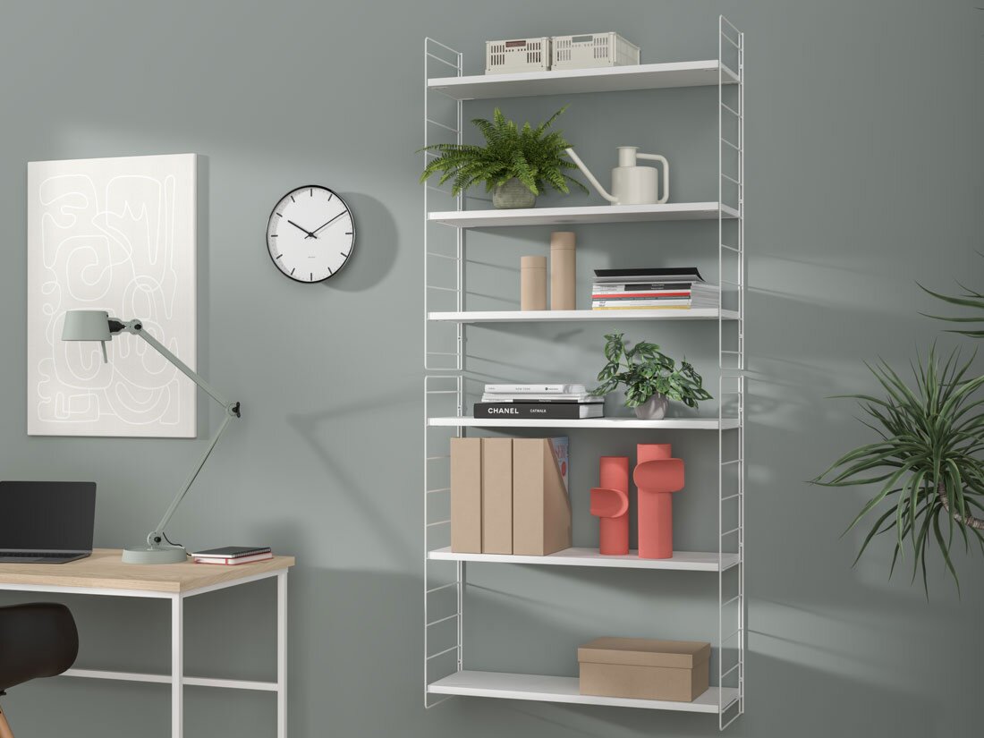 STEP XL-1x5 Hängeregalsystem | Dekor weiß