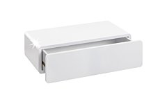 CASSY Shelf with Drawer | 51x27x14 cm | high gloss white
