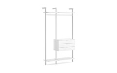 CLOS-IT W-154 Shelving System | 135x228x46 cm (LxHxD) | Decor white