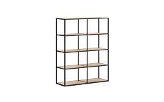 LIUM L-2x4 Shelving Unit | 113x140x36 (LxHxD) | Decor oak