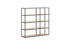LIUM MIX-2x4 Shelving Unit | 145x140x36 (LxHxD) | Decor oak