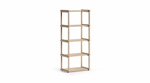 AIKO 1x4 Wooden Standing Shelf | 65x144x36 cm | oak